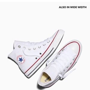 Converse White and Red High-Tops